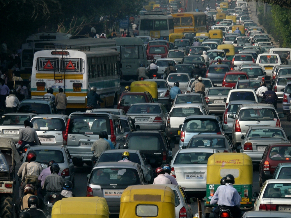 Foto: Wikipedia. der indische Straßenverkerkehr ist eine Zumutung für die Ohren.